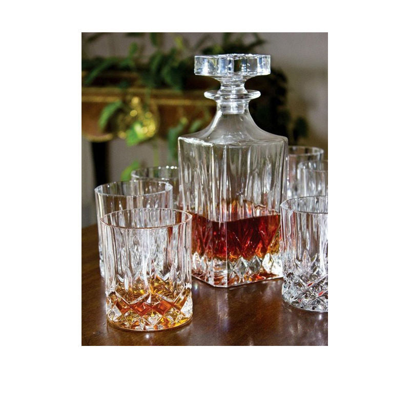 Royal Doulton Seasons Decanteerset Whisky 7-Delig – Decanteerset Van Royal-Doulton In Rvs-Glanzend Kristal Glas