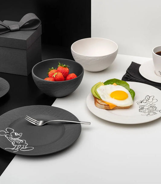 Villeroy & Boch Manufacture Rock Mickey Mouse Ontbijtborden Set 2-Delig