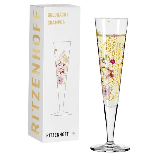 Ritzenhoff Goldnacht Champus Champagneglas 1023  – Wijnglas Van Ritzenhoff In Rvs-Glanzend Kristalglas