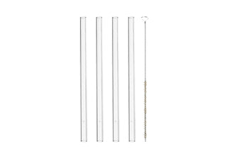 Leonardo Ciao Glazen Drinkrietje Set Helder Small  4 Stuks