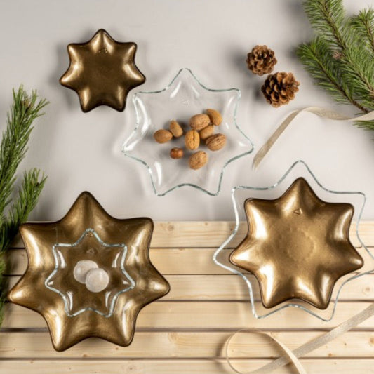 Leonardo Candela Sterbord Goud 23 Cm – Bord Van Leonardo In Rood, Wit Glas