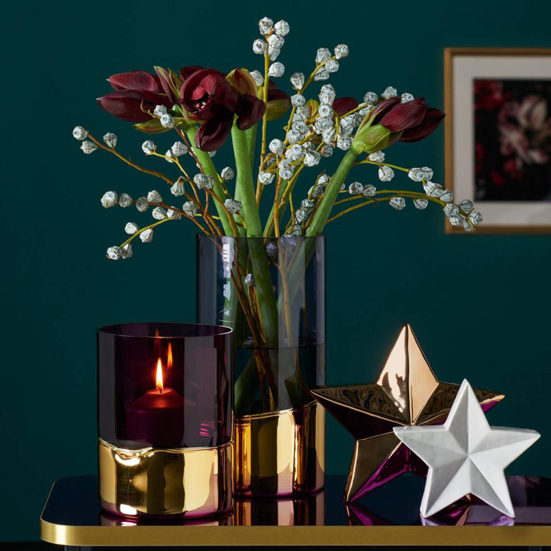 Leonardo Velluto Windlicht Lila Goud