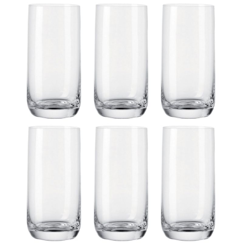 Leonardo Daily Longdrink Glas 31 Cl 6 Stuks – Drankglas Van Leonardo In Rood, Wit Glas