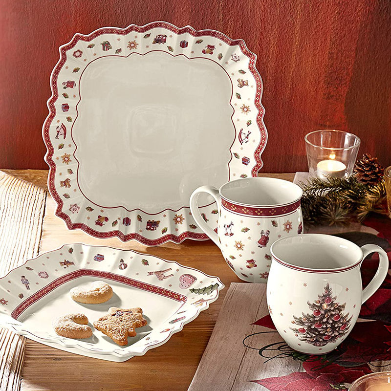 Villeroy & Boch Toy'S Delight Ontbijtbord Vierkant – Bord Van Villeroy-Boch In Zilver/Rvs Premium Porselein