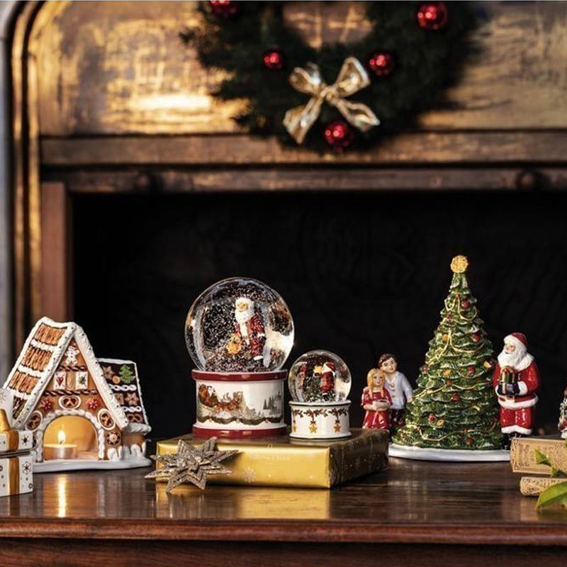 Villeroy & Boch Christmas Toy's Sneeuwbal Large Kerstman En Hert