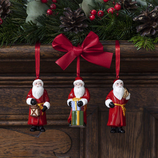 Villeroy & Boch Nostalgic Ornaments Kerstman 3 Stuks – Kerstdecoratie Van Villeroy-Boch In Wit Porselein