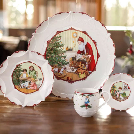 Villeroy & Boch Toy's Fantasy Plat Bord Kerstman En Cadeau's Large