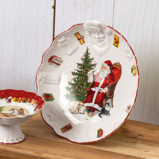 Villeroy & Boch Toy's Fantasy Schaal Relief Kerstman 25 cm
