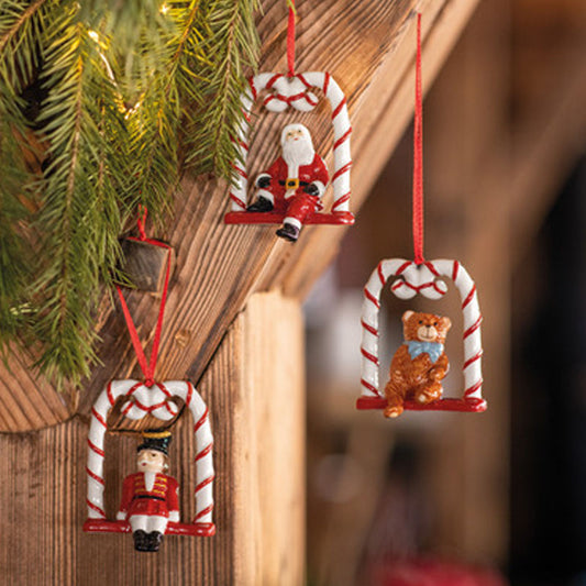 Villeroy & Boch Nostalgic Ornaments Schommelpaard 3 Stuks – Kerstdecoratie Van Villeroy-Boch In Wit Porselein