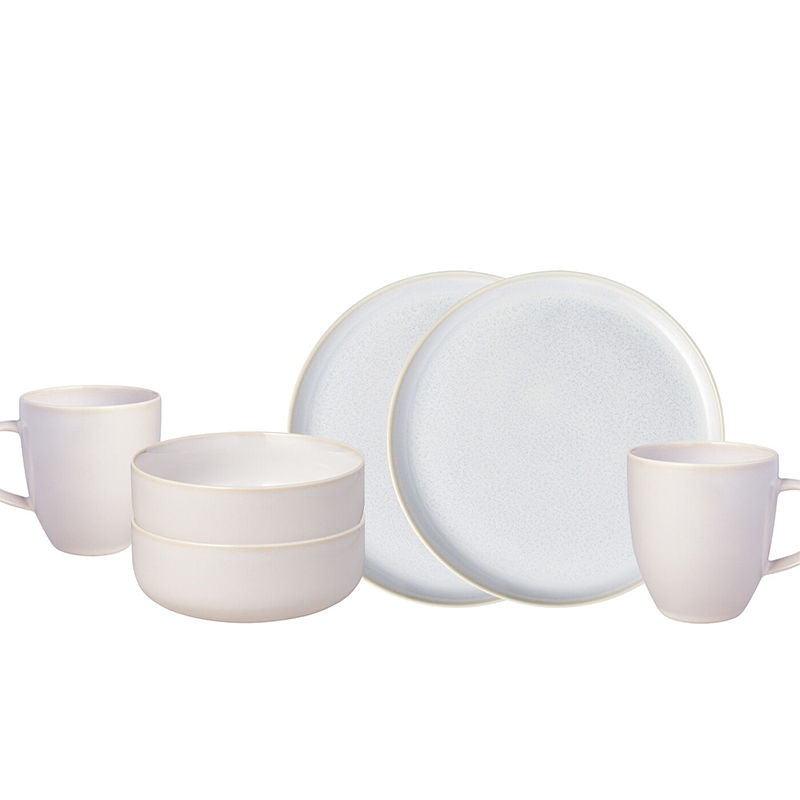 Villeroy & Boch Crafted Cotton Ontbijtset 6-Delig – Serviesset Van Villeroy-Boch In Wit Premium Porselein