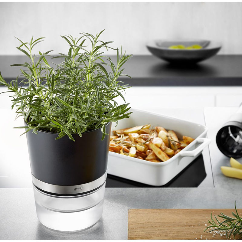 Gefu Botanico Kruidenpot – Kruidenpot van Gefu in Zwart Kunststof