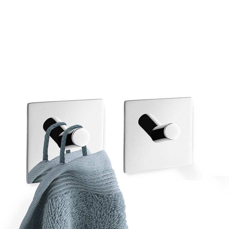 Zack Duplo/Peco Handdoekhaak Vierkant RVS Glans 2 Stuks