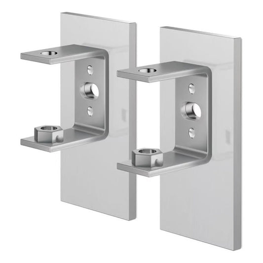 Zack Linea Muurbeugel voor Lijmbevestiging 2 stuks – Muurbeugel voor Lijmbevestiging van Zack in RVS Mat RVS