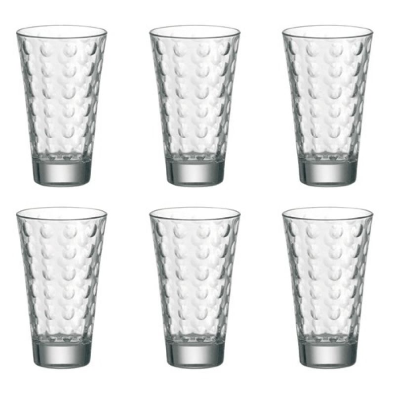 Leonardo Ciao Optic Longdrink Glas 30 Cl 6 Stuks – Drankglas Van Leonardo In Rood, Wit Glas