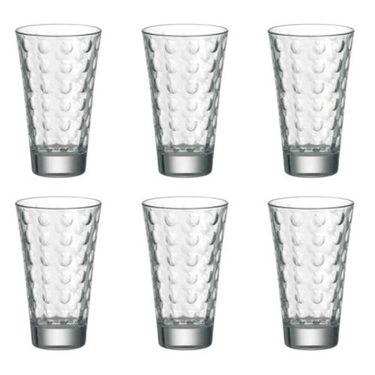 Leonardo Ciao Optic Longdrink Glas 30 Cl 6 Stuks – Drankglas Van Leonardo In Rood, Wit Glas