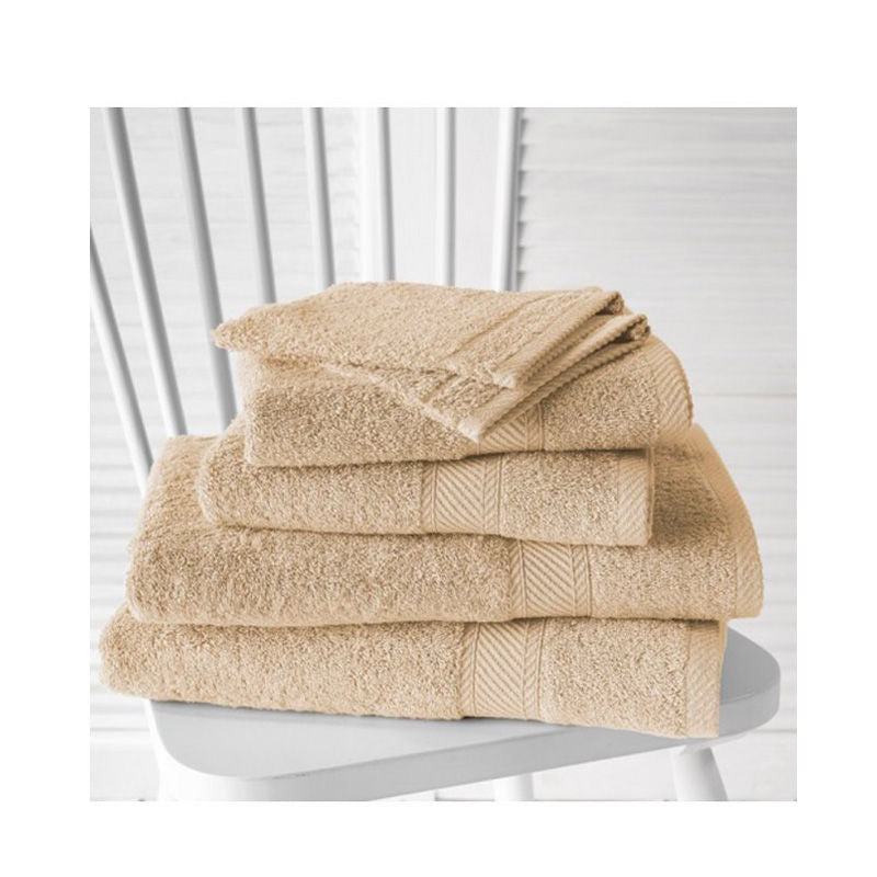 Das weiße Lietaer Helene Badezimmer-Tuchset in Sand, 6-teilig