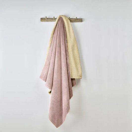 De Witte Lietaer Teddy Laya Plaid Vieux Rose  – Deken Van De-Witte-Lietaer In Helder Wol