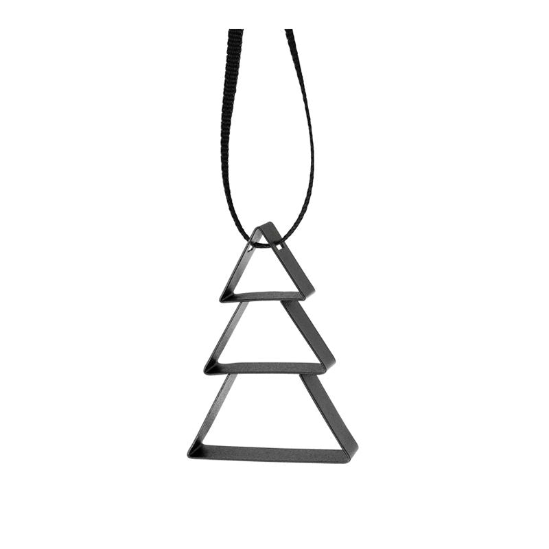 Stelton Figura Ornament Kerstboom Soft Zwart Small – Kerstdecoratie Van Stelton In Rvs-Mat Roestvrij Staal