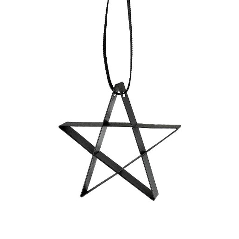 Stelton Figura Ornament Hart Zwart Small – Kerstdecoratie Van Stelton In Rvs-Mat Roestvrij Staal