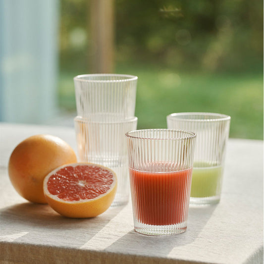 Stelton Pilastro Drinkglas 24 Cl 6 Stuks – Drankglas Van Stelton In Rvs-Mat Glas