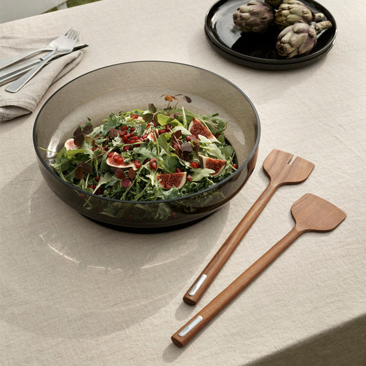 Stelton Hoop Serveerschaal Smoke 30 Cm – Schaal Van Stelton In Rvs-Mat Glas