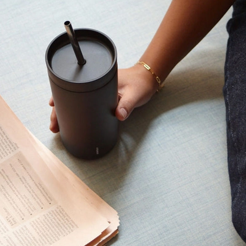 Stelton To Sip Thermosbeker Met Rietje Soft Black 40 cl