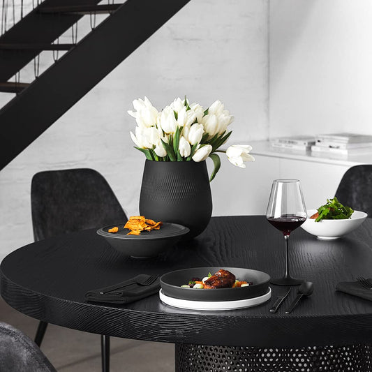 Villeroy & Boch Manufacture Collier Vase Carre Noir Wide