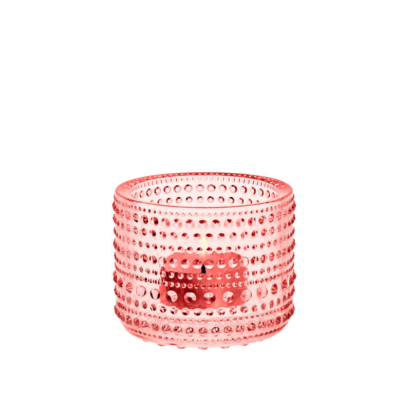 Iittala Kastehelmi Waxinelichthouder Zalmrose  – Waxinelicht Van Iittala In Meerkleurig Glas