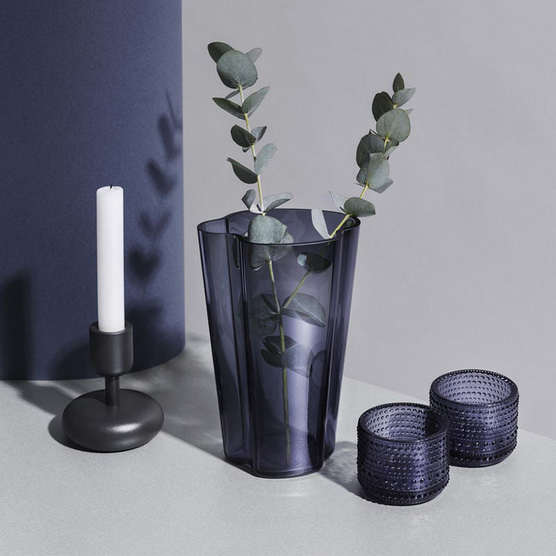 Iittala Nappula Kaarsenhouder Donker Grijs 107 Mm