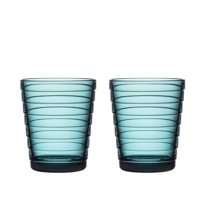 Iittala Aino Aalto Glas Zeeblauw 22 Cl 2 Stuks – Glas Van Iittala In Lichtgrijs Glas