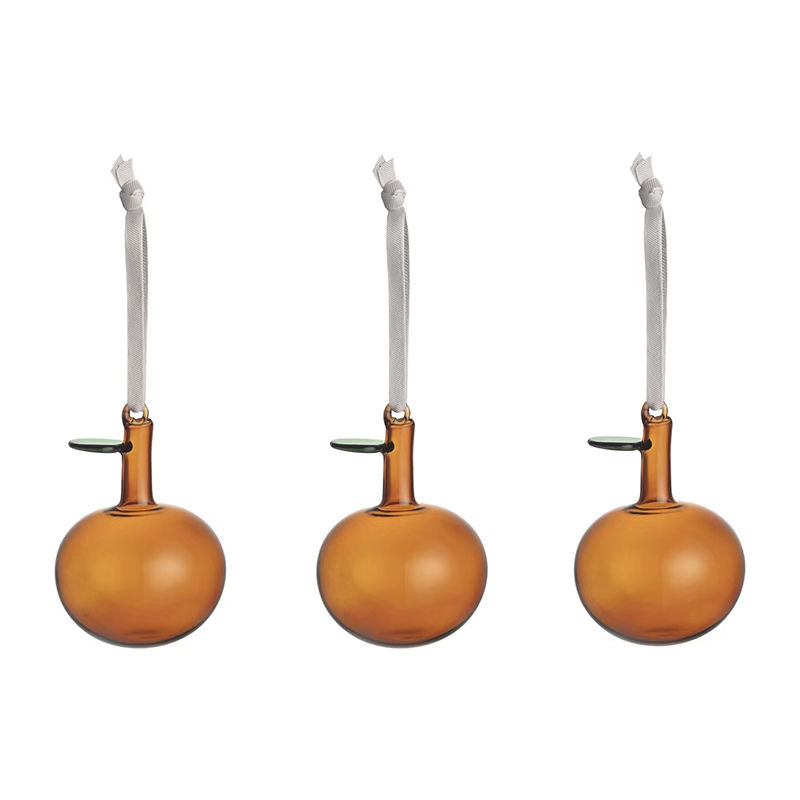 Iittala Oiva Toikka Glazen Appel Bruin 3 Stuks – Glazen Appel Van Iittala In Meerkleurig Glas