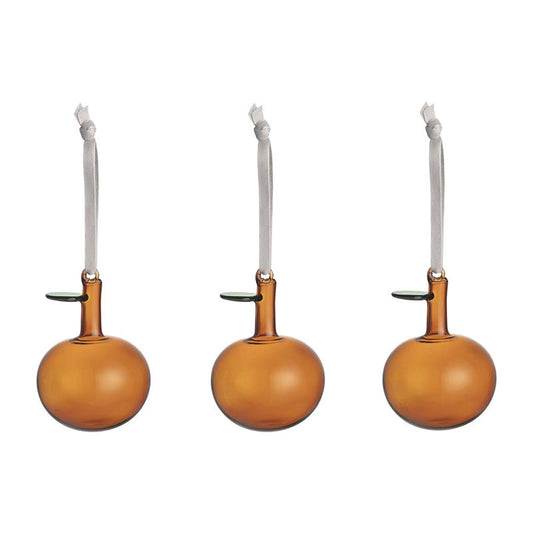 Iittala Oiva Toikka Glazen Appel Bruin 3 Stuks – Glazen Appel Van Iittala In Meerkleurig Glas