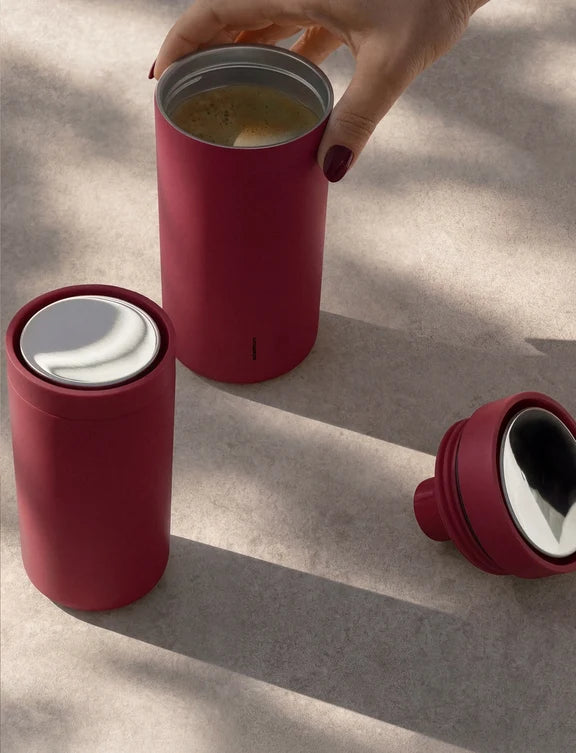 Stelton To Go CliCk Thermosbeker Soft Cherry Red 0,4 L