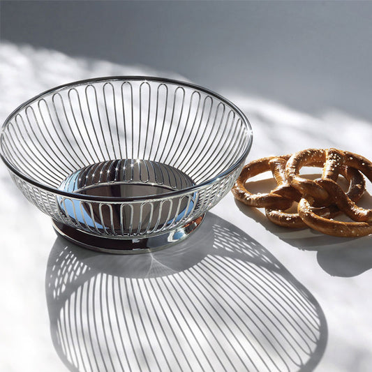 Alessi Wire Fruitmand Rond 24 Cm – Fruitmand Van Alessi In Grijs Roestvrij Staal