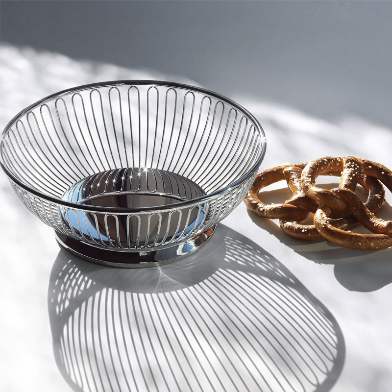 Alessi Wire Fruitmand Rond 24 Cm – Fruitmand Van Alessi In Grijs Roestvrij Staal