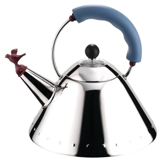 Alessi Michael Graves Fluitketel 2 L Blauw – Fluitketel Van Alessi In Bruin, Goued Roestvrij Staal