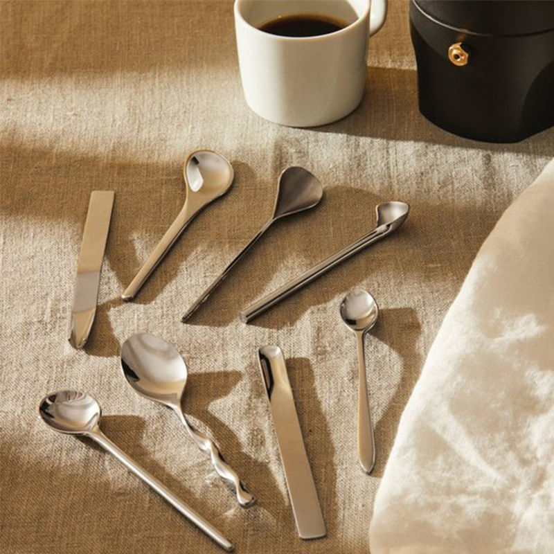 Alessi Il Caffe Koffielepelset 8-Delig