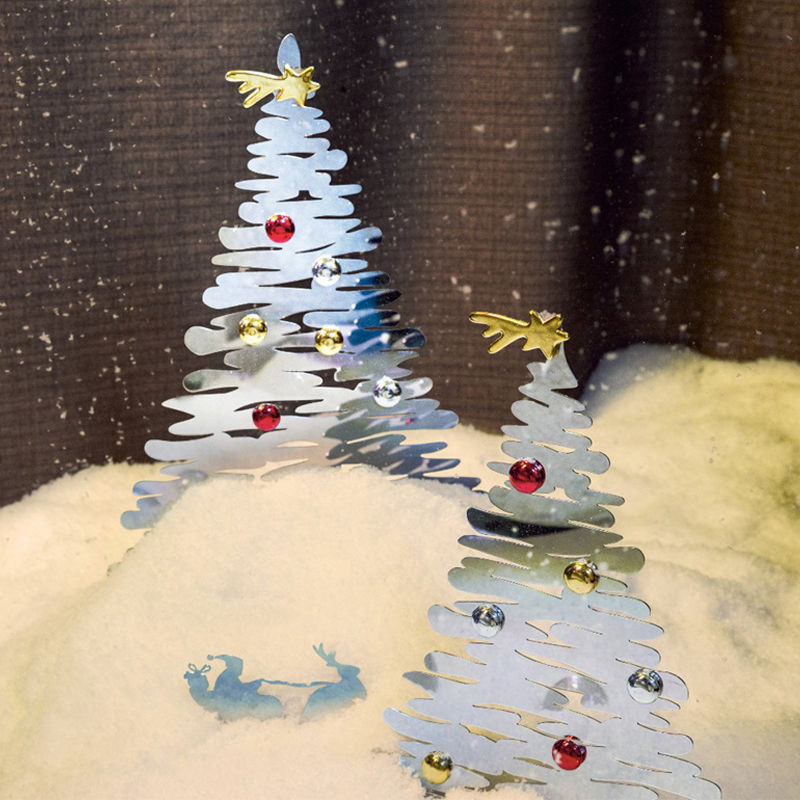 Alessi Bark For Christmas Kerstboom Inclusief Magneten RVS 45 cm