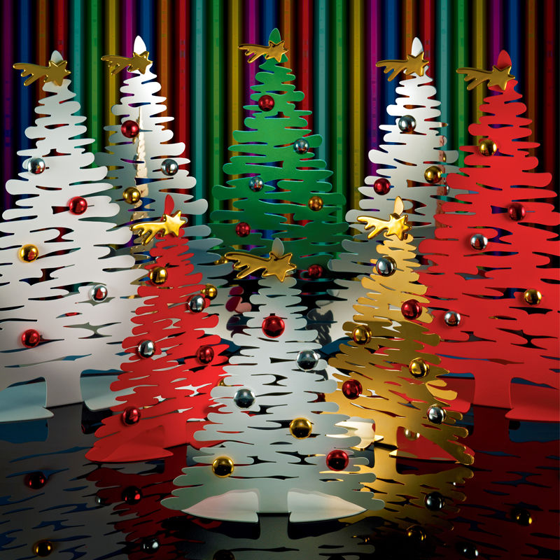Alessi Bark For Christmas Kerstboom Inclusief Magneten Groen – Kerstdecoratie Van Alessi In  Roestvrij Staal