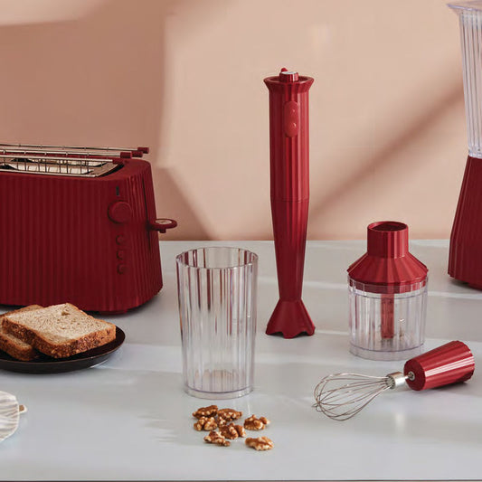 Alessi Plissé Staafmixer Rood – Staafmixer Van Alessi In Geel Roestvrij Staal, Kunststof