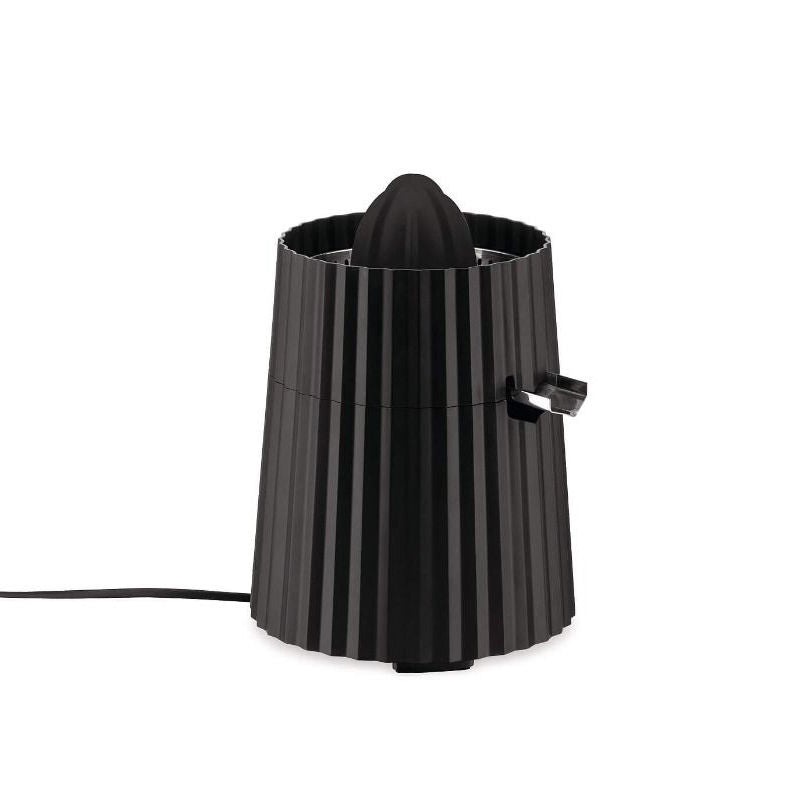 Alessi Plissé Citruspers Zwart – Citruspers Van Alessi In Donkergrijs Kunststof, Roestvrij Staal