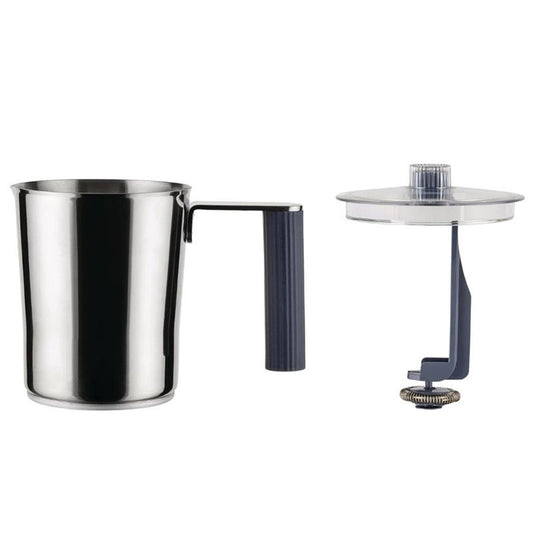 Alessi Plissé Melkopschuimer Grijs