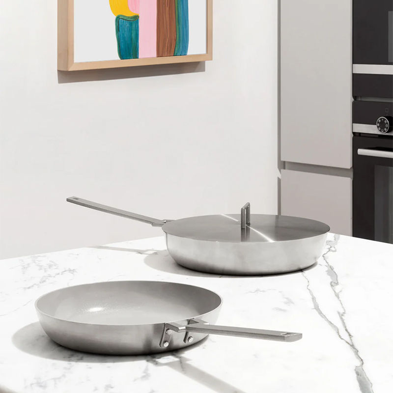 Alessi Convivio Koekenpan 24 Cm – Pan Van Alessi In Beige