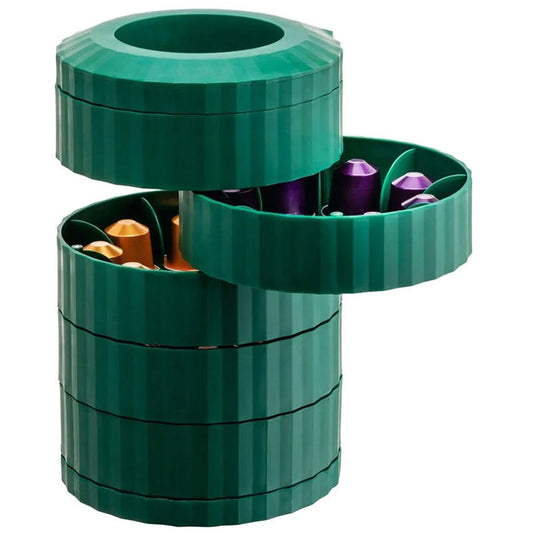 Alessi Plissé Koffiecapsulehouder Groen – Koffiecapsulehouder Van Alessi In Geel