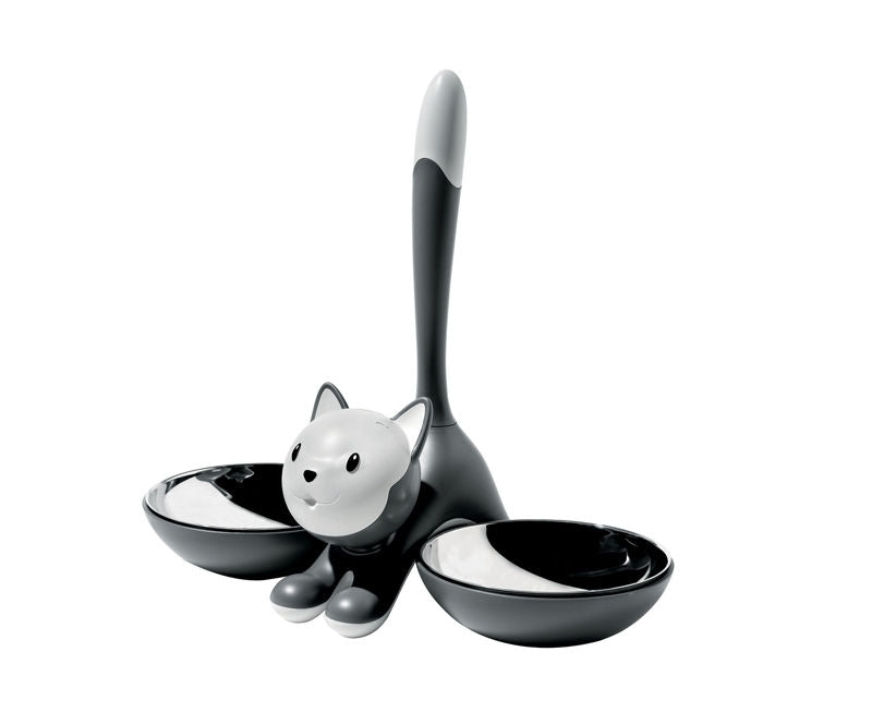 Alessi Tigrito Kattenvoerbak Grijs