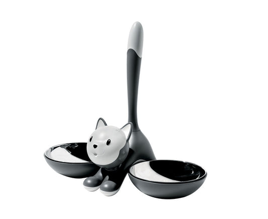 Alessi Tigrito Kattenvoerbak Grijs