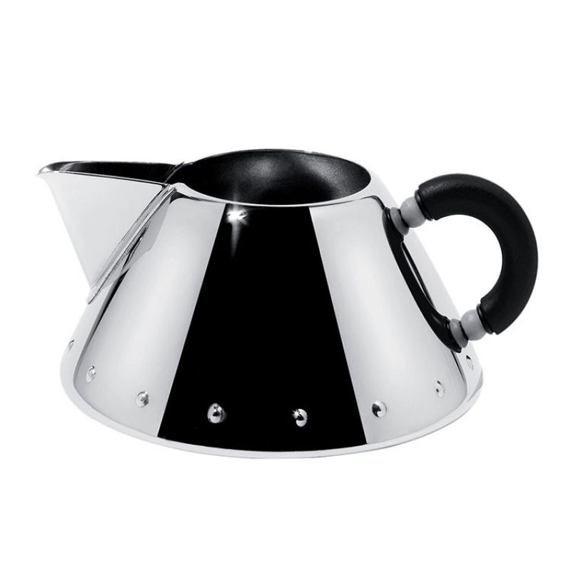 Alessi Michael Graves Melkkan Zwart – Melkkan Van Alessi In Bruin, Wit Roestvrij Staal