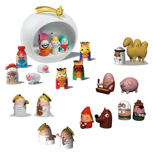 Alessi Kerstfiguren Schaapjes – Kerstdecoratie van Alessi in Wit porselein