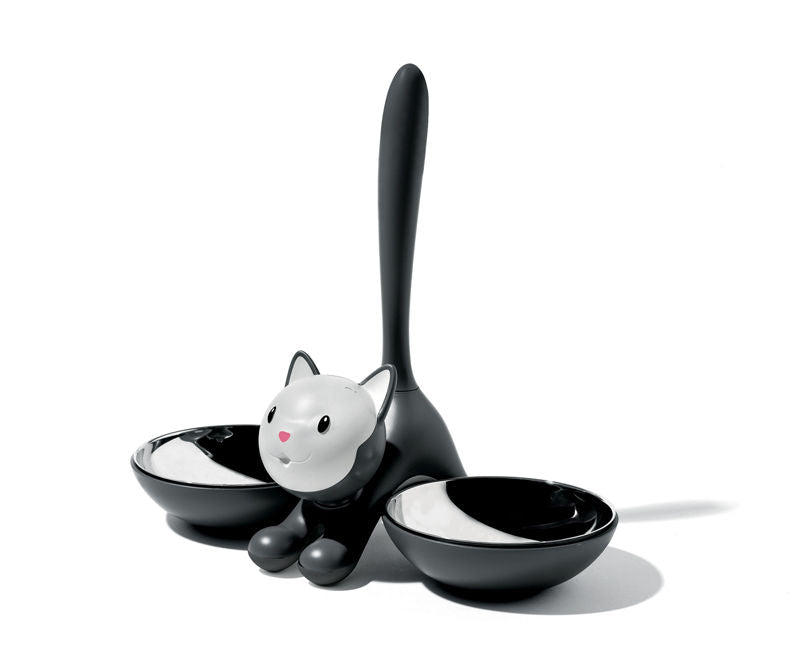Alessi Tigrito Kattenvoerbak Zwart