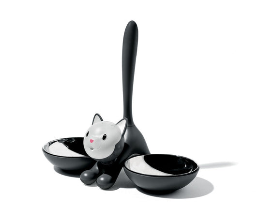 Alessi Tigrito Kattenvoerbak Zwart
